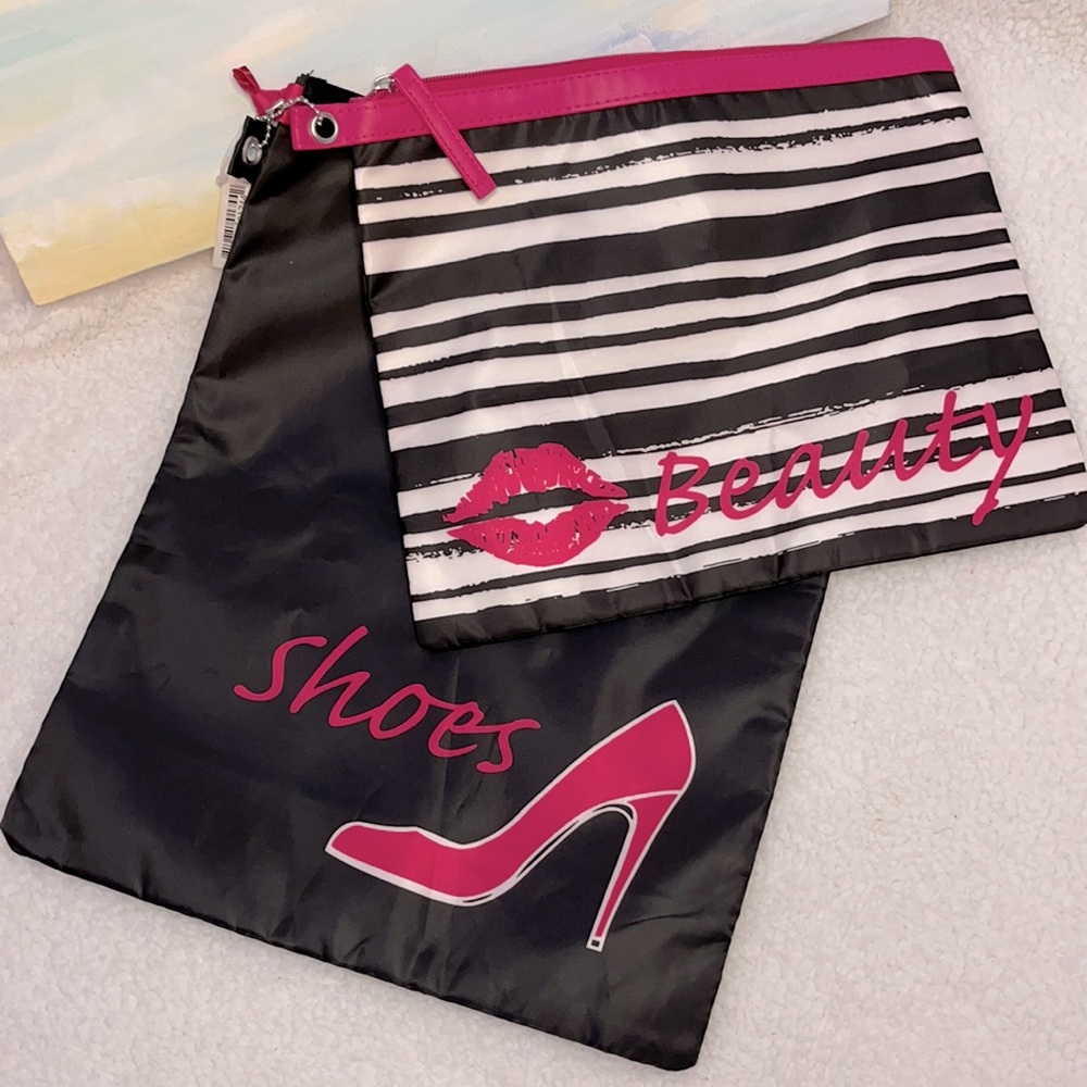 🔥 SALE 2 piece Beauty Travel Totes